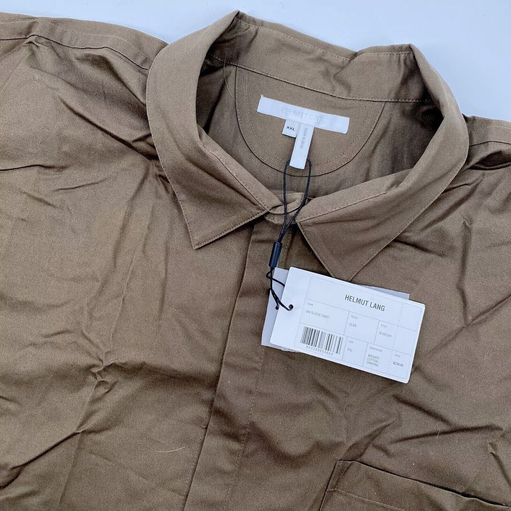 Helmut Lang Men's Casual Button-Down Shirt in Brown